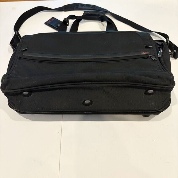 Tumi Black Nylon Carry On Expandable Luggage Laptop Shoulder Bag 22121DH - Picture 3 of 6